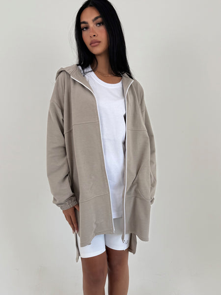 Beige Summer Coat Long