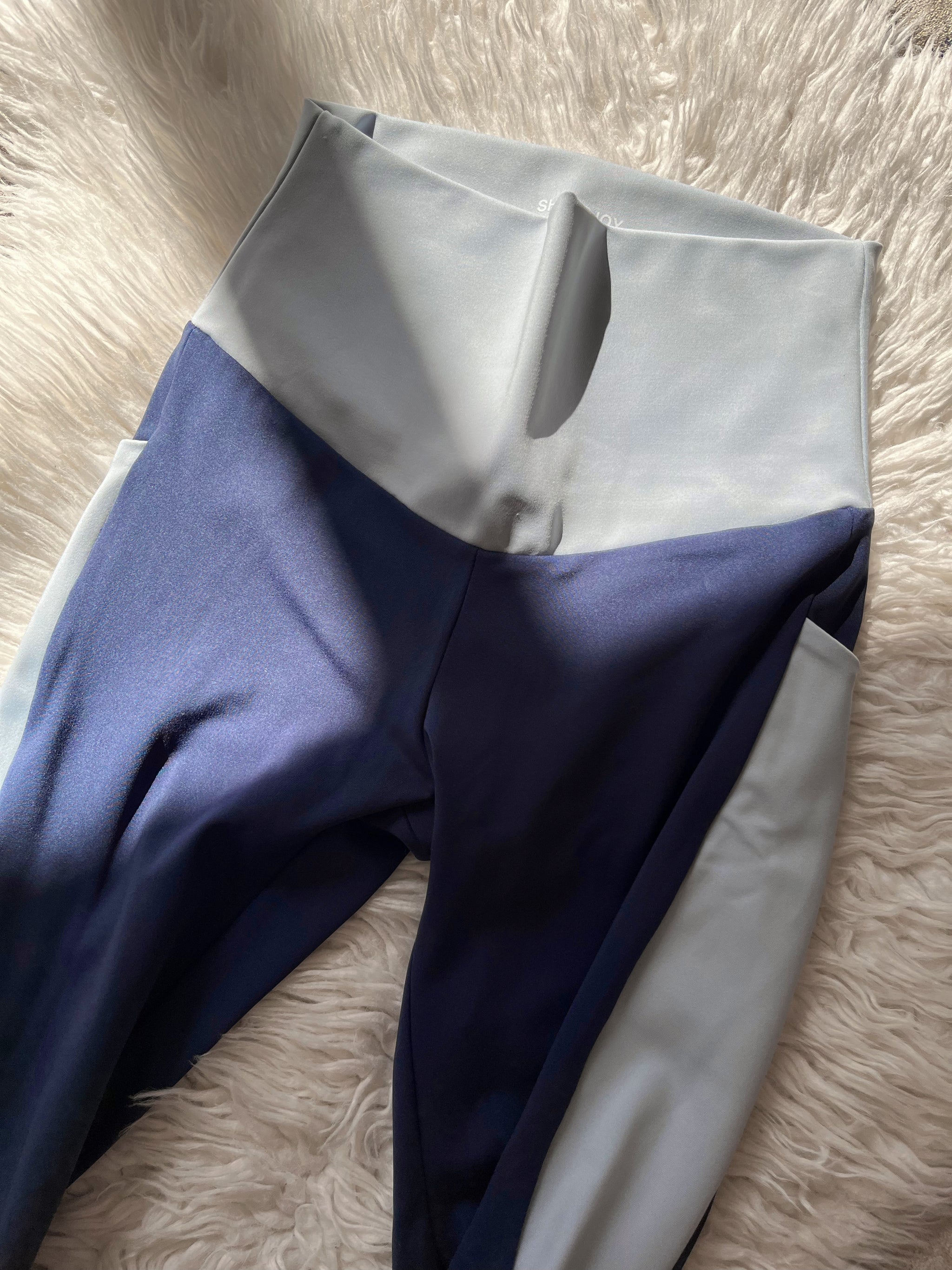 2 Tone Navy/Sky Blue Yoga Pants | SHEER SIN Lingerie