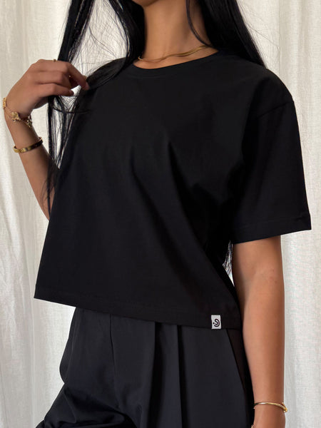 Black Crop T-Shirt