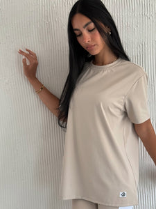 Beige Stretch T-Shirt