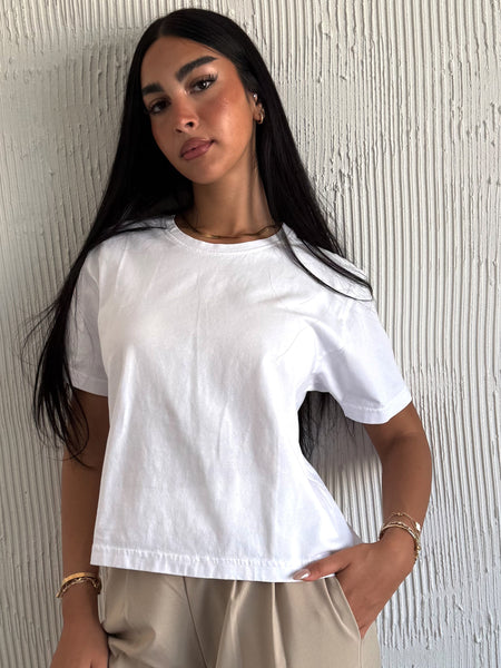 White Crop T-Shirt