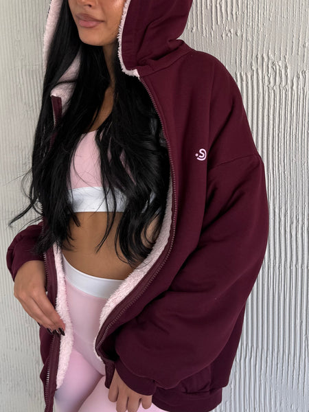 Nuvola Berry Faux Fur Hoodie