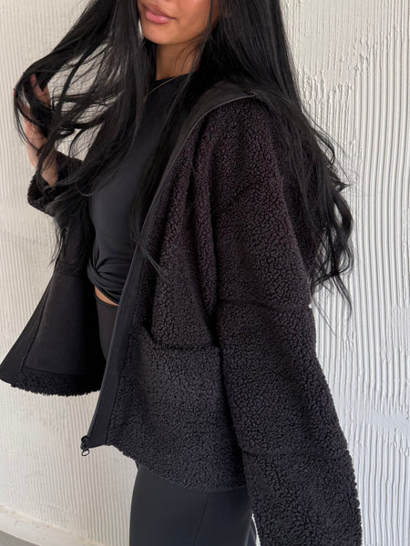 Lilly Teddy Jacket Black