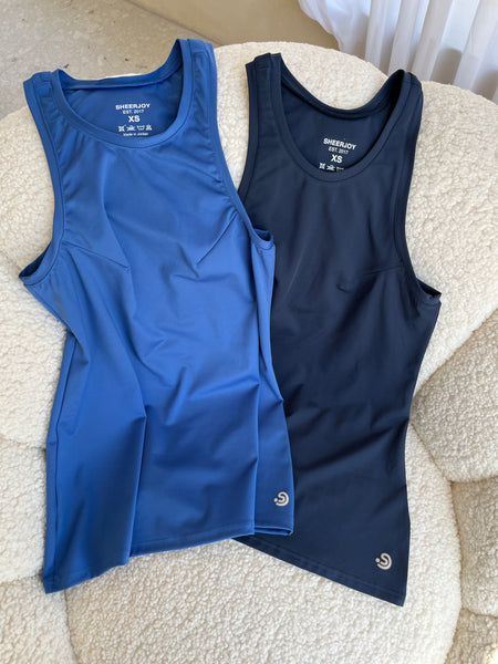Royal Blue Razor Top
