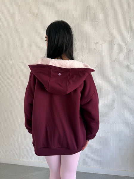Nuvola Berry Faux Fur Hoodie