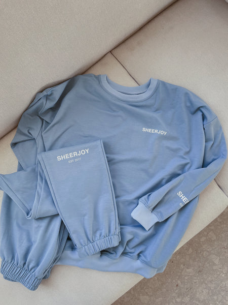 Baby Blue Crew + Jogger SET