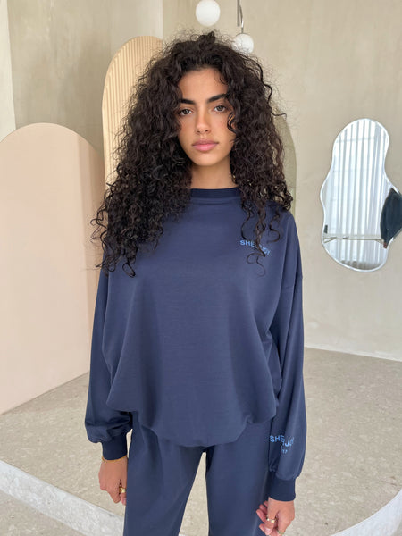 Navy Summer Crew Neck