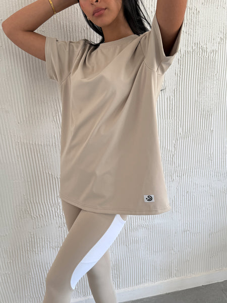Beige Stretch T-Shirt