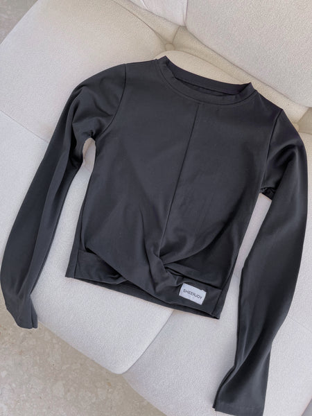 Shaping Top Black Long Sleeve