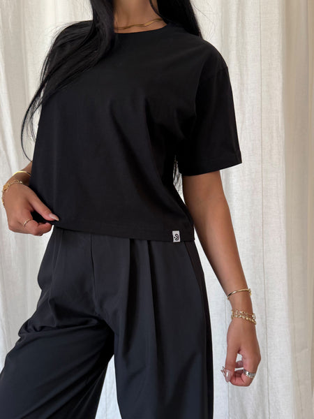 Black Crop T-Shirt