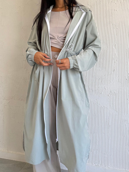 MAXI Matcha Green Modest Summer Jacket