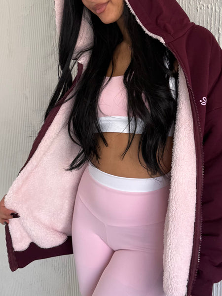 Nuvola Berry Faux Fur Hoodie