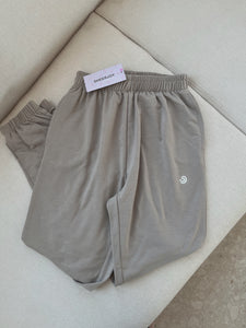 Beige Cotton Summer Jogger