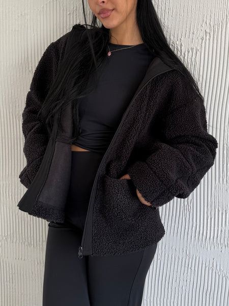 Lilly Teddy Jacket Black