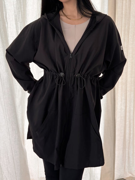 LONG Lightweight Summer Jacket Black