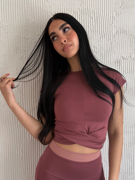 Berry Brown Shaping Top