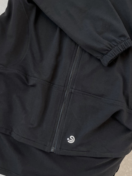 Black Cotton coat long