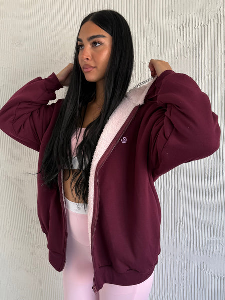 Nuvola Berry Faux Fur Hoodie