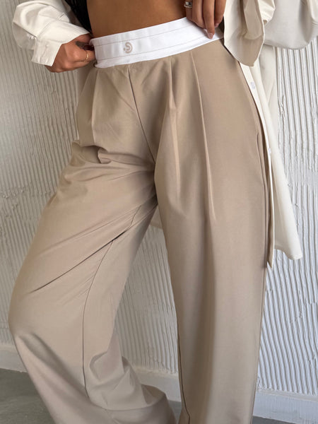 REGULAR SJ Beige Trousers