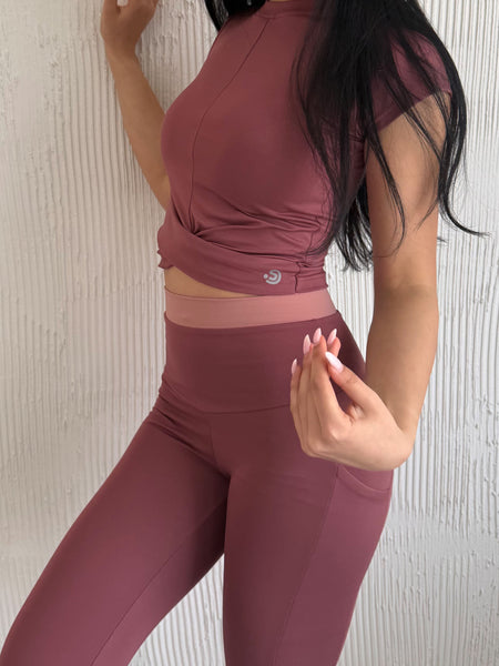 Berry Brown Yoga Pants