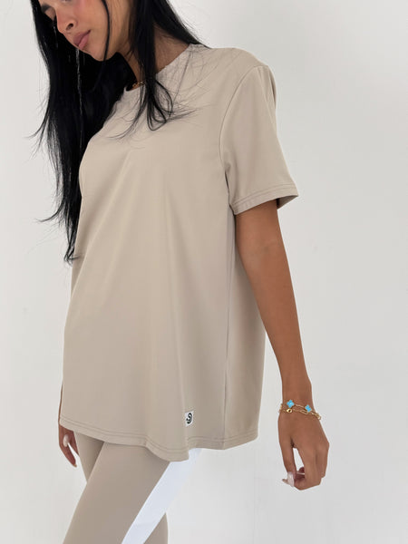 Beige Stretch T-Shirt