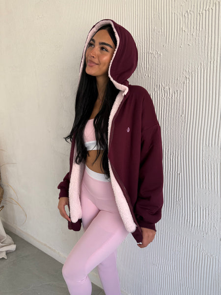 Nuvola Berry Faux Fur Hoodie