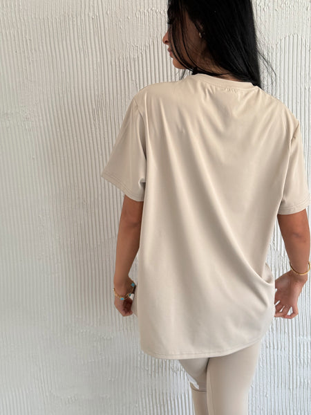 Beige Stretch T-Shirt