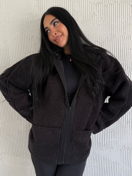 Lilly Teddy Jacket Black