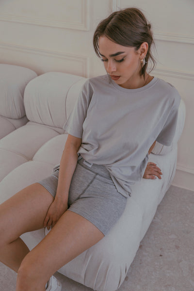 Oversized Basic Logo T GREY