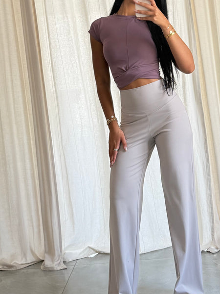 Flow Greige Wide Leg Pants TALL