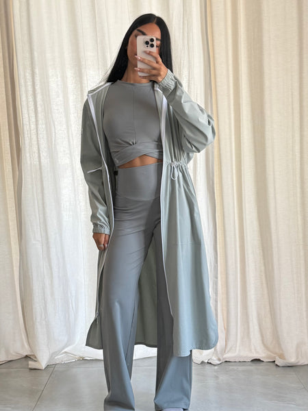 MAXI Matcha Green Modest Summer Jacket