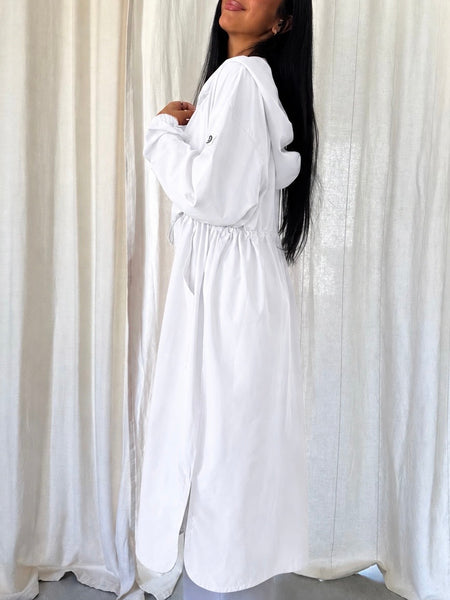 MAXI Lightweight Modest Summer Jacket White