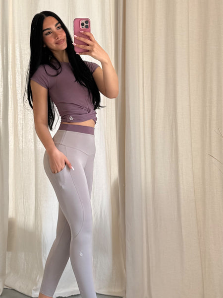 Dusty Purple Pink Yoga SET