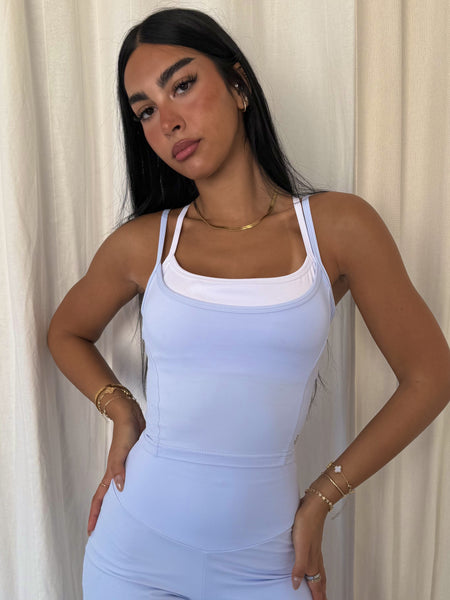 Twin Strap Bra Top Crystal Blue