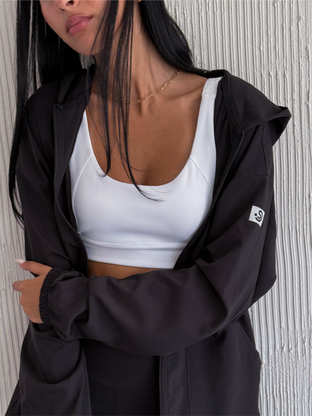 Long Lightweight Summer Jacket Black