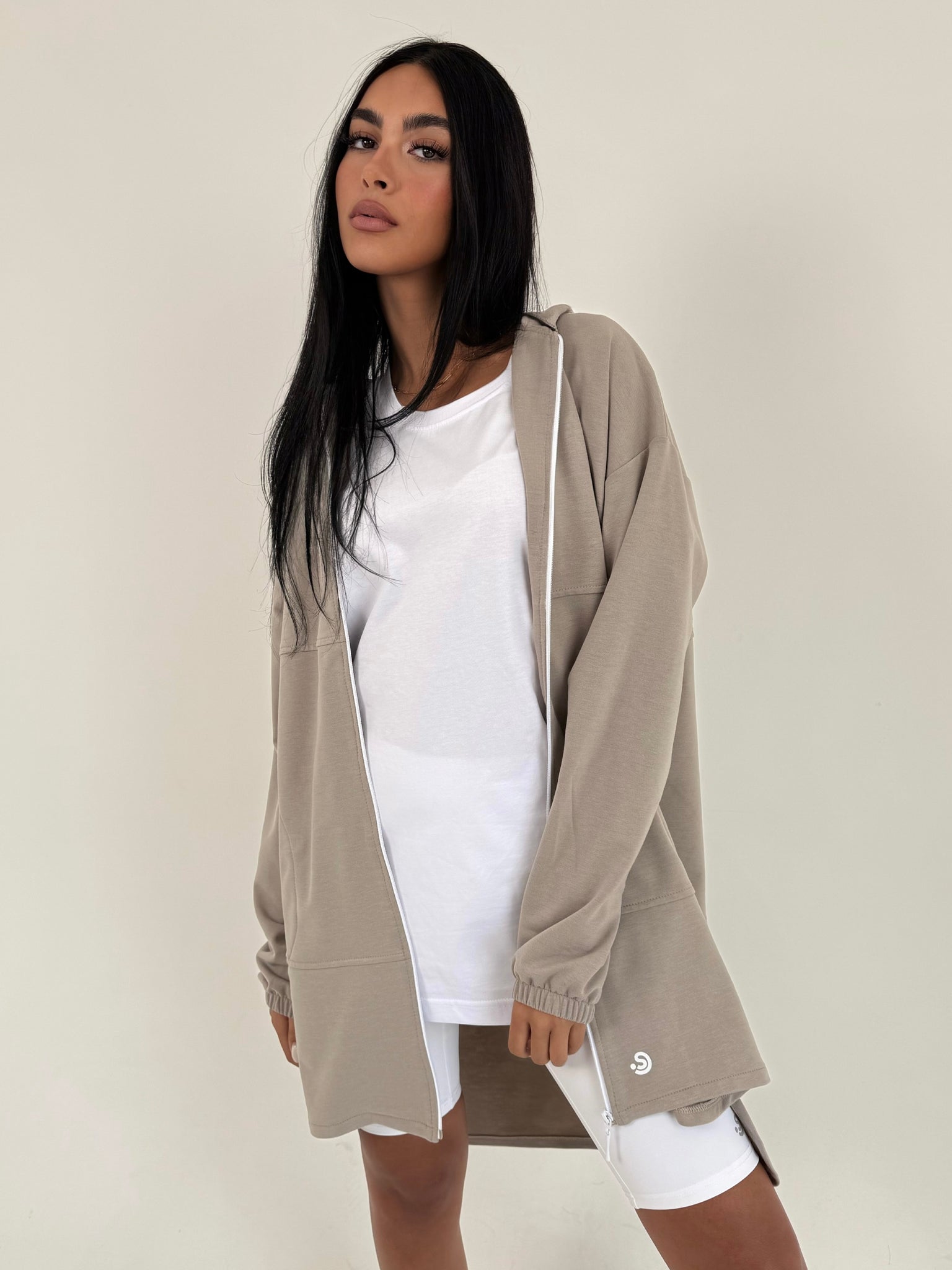 Beige Summer Coat Long