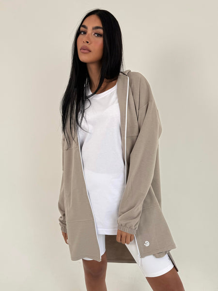 Beige Summer Coat Long